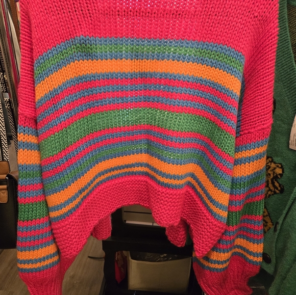 Davi and Dani open front, stripe cardigan - Picture 2 of 2